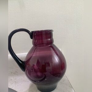 Andries Dirk Art Deco Purple Glass Jug 1930s Royal Leerdam signed